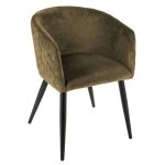 Fauteuil marlo velours vert kaki - atmosphera createur dinterieur Fauteuil marlo velours vert kaki - atmosphera createur dinterieur
