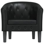 Fauteuil simple / chaise cabriolet - cloud - noir similicuir f194