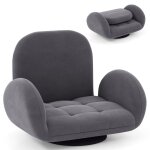 Fauteuil de sol pliant costway - pivotante - dossier et accoudoirs réglables - grand confort - charge ... Fauteuil de sol pliant costway - pivotante - dossier et accoudoirs réglables - grand confort - charge ...