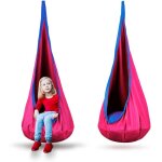 Fauteuil suspendu cocon - janshop - rose - coussin inclus - lavable en machine - charge maximale 80 kg ...