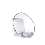 Fauteuil suspendu design - rev�tement en similicuir - pop argent�