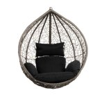 Fauteuil suspendu en polyrotin home deluxe cielo - noir (panier uniquement sans coussins ni structure) ... Fauteuil suspendu en polyrotin home deluxe cielo - noir (panier uniquement sans coussins ni structure) ...