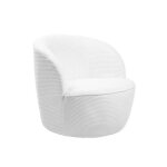 Fauteuil svingen faso pivotant en velours côtelé blanc 655x77x69cm 719325 Fauteuil svingen faso pivotant en velours côtelé blanc 655x77x69cm 719325
