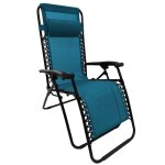Fauteuil transat relax pliable - chaise inclinable multiposition avec accoudoirs et appui - tte turquoise ...