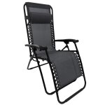 Fauteuil de jardin transat bain de soleil pliable inclinable avec accoudoirs et appui - t�te 90 x 110 ...
