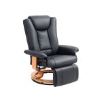 Fauteuil tv - muvoe - inclinable et pivotant - cuir noir - charge max. 150 kg - confort ultime