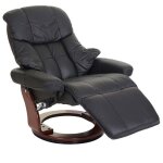 Fauteuil tv de relaxation - décoshop26 - cuir véritable noir - pivotant 360° - repose - pieds ajustable ... Fauteuil tv de relaxation - décoshop26 - cuir véritable noir - pivotant 360° - repose - pieds ajustable ...