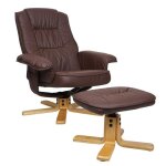 Fauteuil tv de relaxation - décoshop26 - cuir synthétique - bois deucalyptus - rotatif 360° Fauteuil tv de relaxation - décoshop26 - cuir synthétique - bois deucalyptus - rotatif 360°