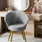 Fauteuil - xuanyu - fauteuil relax - fauteuil de coiffure - fauteuil velours - tissu - gris - 42x40x80cm ...