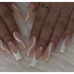 Set manucure pr�ts � poser 24 capsules + 5 accessoires ballerine french tendance #9 lh originails