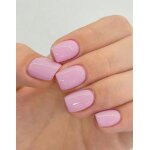 Faux ongles 24 pices courts carrs rose pastel lh originails livraison gratuite