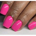 Faux ongles 24 pices courts carrs rose uni lh originails livraison gratuite