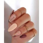 Set manucure pr�ts � poser 24 capsules + 5 accessoires mat bordeaux beige lh originails