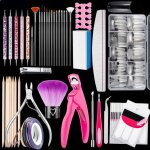 Faux ongles french 500 pices capsules faux ongle set kit de manucure professionnel brosse  ongles et ...