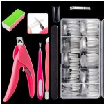 Faux ongles - transparent - 500 pcs - naturel french acrylique capsules - ensemble de manucure comme ...