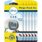 Febreze d�sodorisant voiture mega pack de 6 puret� de coton sent bon fra�cheur pure �limination des odeurs ...