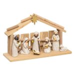 F��rie lights�&�christmas - cr�che de no�l 7 santons en r�sine