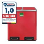 Felix poubelle tri s�lectif amortisseur de fermeture design id�al pour cuisine et bureau rouge 2 x 30 ...