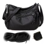 Femme en cuir pu souple sac a main femmes bandoulieres lger multi - poches moyen sac  bandoulire sacoche ...