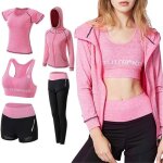 Femme ensembles sportswear 5 pi�ce costumes de gym yoga athletisme fitness jogging surv�tement tenue ...
