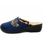 Femme mule - inblu - textile - bleu - talon compens� - lv08