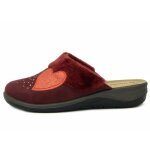 Femme mule - inblu - textile - rouge - talon compens� - od11