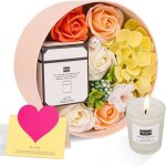 Femmes savon fleur boîte ronde avec bougies parfumées rose fleur artificielle personnalisé coffret cadeau ... Femmes savon fleur boîte ronde avec bougies parfumées rose fleur artificielle personnalisé coffret cadeau ...