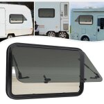 Fen�tre extrapol�e encadr�es en alliage daluminium - 80x50cm - fen�tre pour camping - car � coins arrondis ...