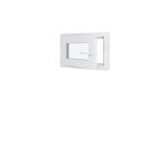 Fen�tre pvc - lxh 600x400 mm - triple vitrage - blanc - poign�e � droite