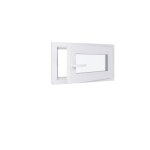 Fenêtre pvc - lxh 700x400 mm - triple vitrage - blanc - poignée à gauche Fenêtre pvc - lxh 700x400 mm - triple vitrage - blanc - poignée à gauche