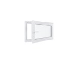 Fen�tre pvc - lxh 1100x600 mm - triple vitrage - blanc - poign�e � gauche