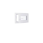 Fentre pvc - triple vitrage - tirant droite - blanc - lxh : 600x400 mm