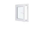 Fentre pvc - triple vitrage - tirant gauche - blanc - lxh : 600x700 mm