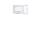 Fenêtre pvc - triple vitrage - tirant gauche - blanc - lxh : 700x400 mm Fenêtre pvc - triple vitrage - tirant gauche - blanc - lxh : 700x400 mm