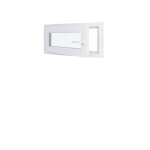 Fen�tre pvc - triple vitrage - tirant gauche - blanc - lxh : 800x400 mm