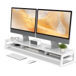 Fenge dual support de moniteur portable rhausseur dcran dordinateurpour pc / ordinateur / fax / imprimante ...