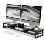 Fenge dual support de moniteur portable rhausseur dcran dordinateurpour pc / ordinateur / fax / imprimante ...