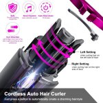 Fer à friser automatique boucleur à cheveux sans fil avec 6 réglages de température et de temps écran ... Fer à friser automatique boucleur à cheveux sans fil avec 6 réglages de température et de temps écran ...