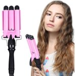 Fer  friser professionnel  3 barils en cramique tourmaline  chauffage rapide grande attelle de permanente ...