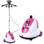 Fer � repasser suspendu 1700w - repassage des v�tements - fer � repasser plat et inclinable - rose