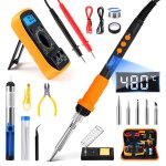Fer � souder kit professionnel 90w lcd temp�rature r�glable 200 - 500 �c outils de soudage �lectrique ...