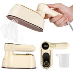Fer  vapeur de voyage 1200 w cran lcd chauffage rapide en 10 secondes poigne rotative  180 pour ...