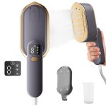 Fer � vapeur de voyage avec �cran lcd 10s chauffage rapide 1200w avec poign�e rotative � 180� d�froisseur ...
