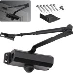 Ferme - porte hydraulique automatique avec dispositif darrt ferme porte  ressort rglable?noir?