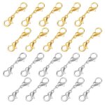 Fermoirs cha�ne inoxydable - 20 pi�ces double ouverture mousqueton - convient pour bijoux diy bracelets ...