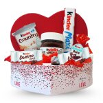 Coffret c?ur garni de 25 chocolats kinder et un mini pot de pte  tartiner nutella ide cadeau original ...