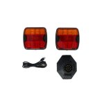 Feux arriere remorque magnetique bluetooth led avec prise 13 broches