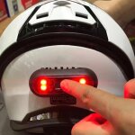 Feu de casque - ikys - led rechargeable - s�curit� v�lo / moto / trottinette - plusieurs modes d�clairage ...