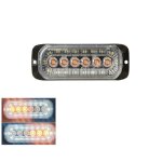 Feu de gabarit blanc led 12v - 24v avec mode flash orange feu de position avant + clignotant stroboscopique ...