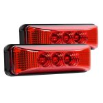 Feux de gabarit lat�raux 39 pouces 3 led rouges �tanches pour camions remorques montage surface avant ...